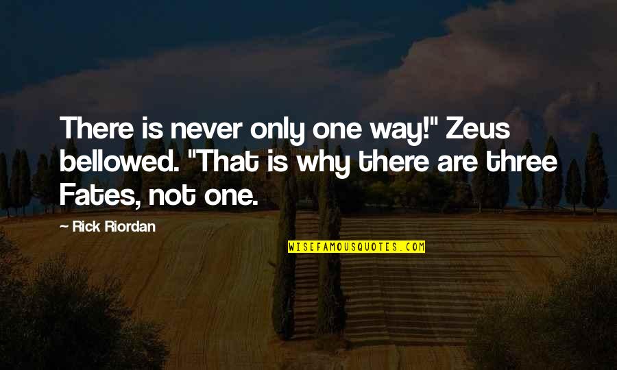 Zeus's Quotes By Rick Riordan: There is never only one way!" Zeus bellowed. Zeus's Quotes By Rick Riordan: There is never only one way!" Zeus bellowed.