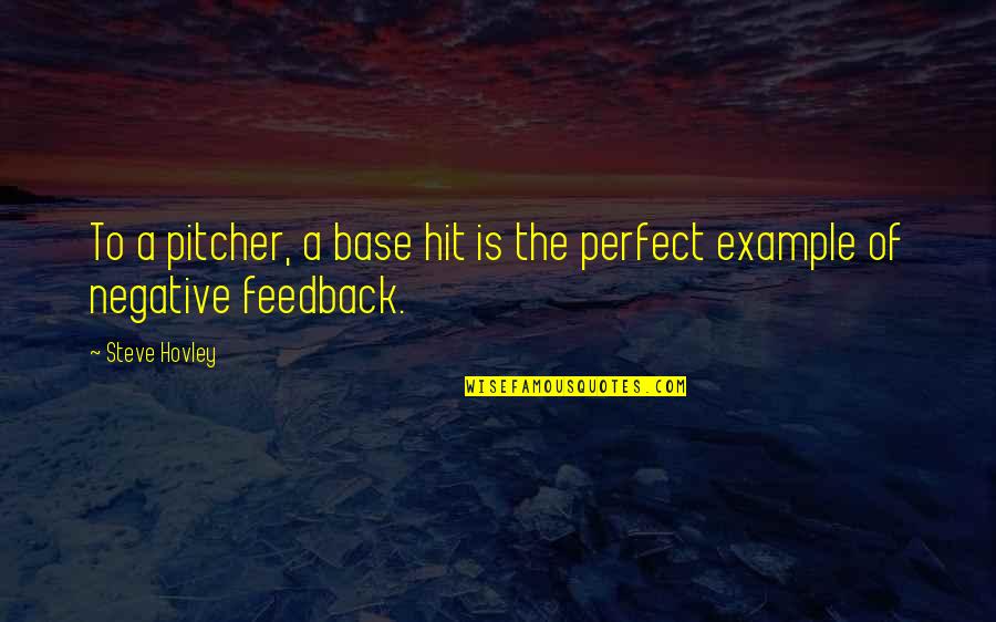 Zeynel Abidin Mandolin Quotes By Steve Hovley: To a pitcher, a base hit is the