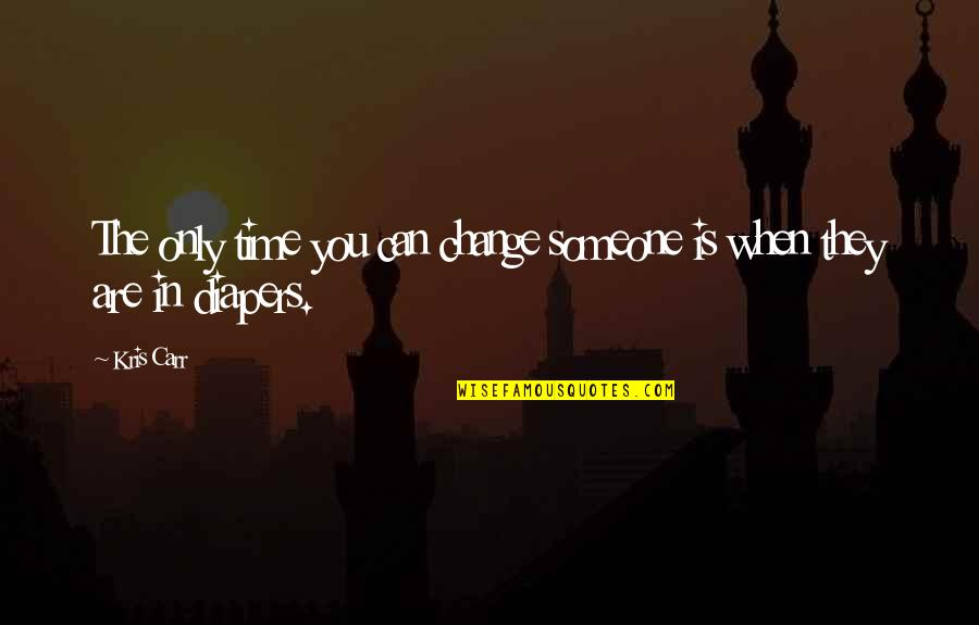 Zhongyan Wang Quotes By Kris Carr: The only time you can change someone is