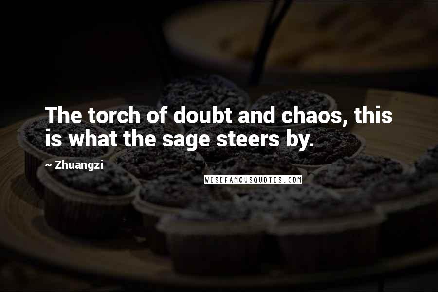Zhuangzi quotes: The torch of doubt and chaos, this is what the sage steers by.