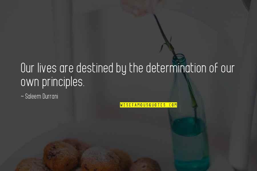 Zhuravel Jonathan Quotes By Saleem Durrani: Our lives are destined by the determination of Zhuravel Jonathan Quotes By Saleem Durrani: Our lives are destined by the determination of