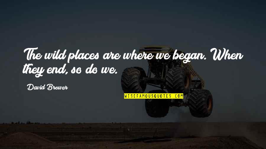 Ziaie Ahmad Quotes By David Brower: The wild places are where we began. When Ziaie Ahmad Quotes By David Brower: The wild places are where we began. When
