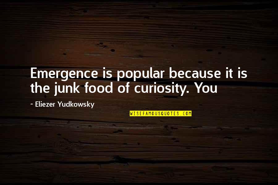 Zicam Ingredients Quotes By Eliezer Yudkowsky: Emergence is popular because it is the junk Zicam Ingredients Quotes By Eliezer Yudkowsky: Emergence is popular because it is the junk