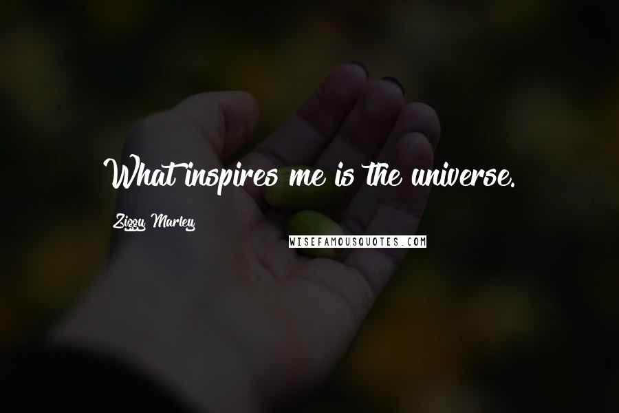 Ziggy Marley quotes: What inspires me is the universe.