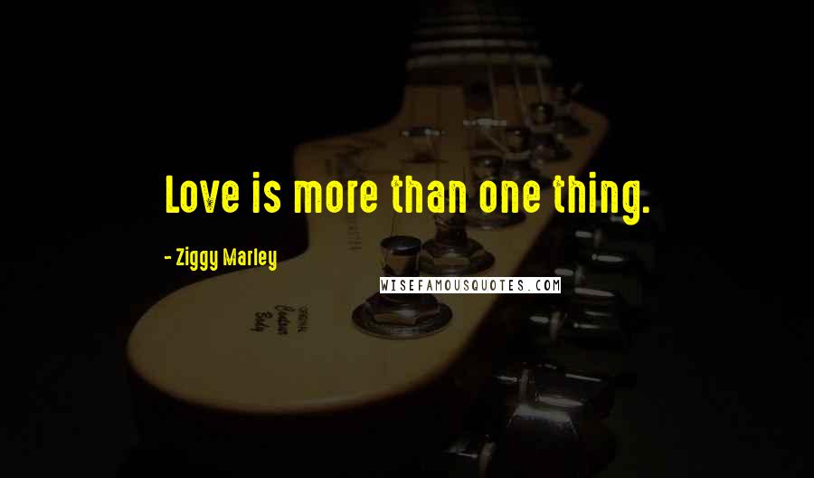 Ziggy Marley quotes: Love is more than one thing.