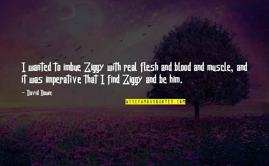Ziggy Quotes By David Bowie: I wanted to imbue Ziggy with real flesh Ziggy Quotes By David Bowie: I wanted to imbue Ziggy with real flesh