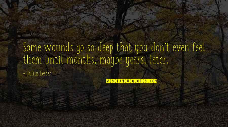Zigurds Pladars Quotes By Julius Lester: Some wounds go so deep that you don't