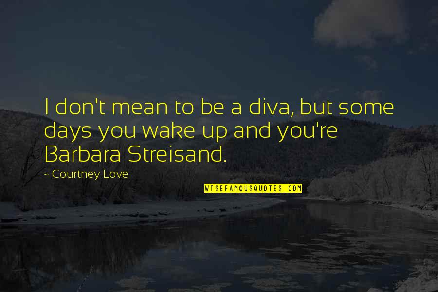 Zikmund Lucemburk Quotes By Courtney Love: I don't mean to be a diva, but