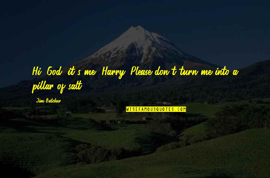 Zildjian Gong Quotes By Jim Butcher: Hi, God, it's me, Harry. Please don't turn