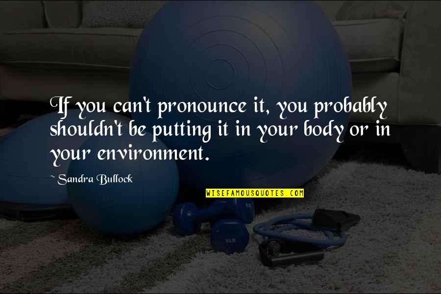 Zilinsky Sheila Quotes By Sandra Bullock: If you can't pronounce it, you probably shouldn't Zilinsky Sheila Quotes By Sandra Bullock: If you can't pronounce it, you probably shouldn't