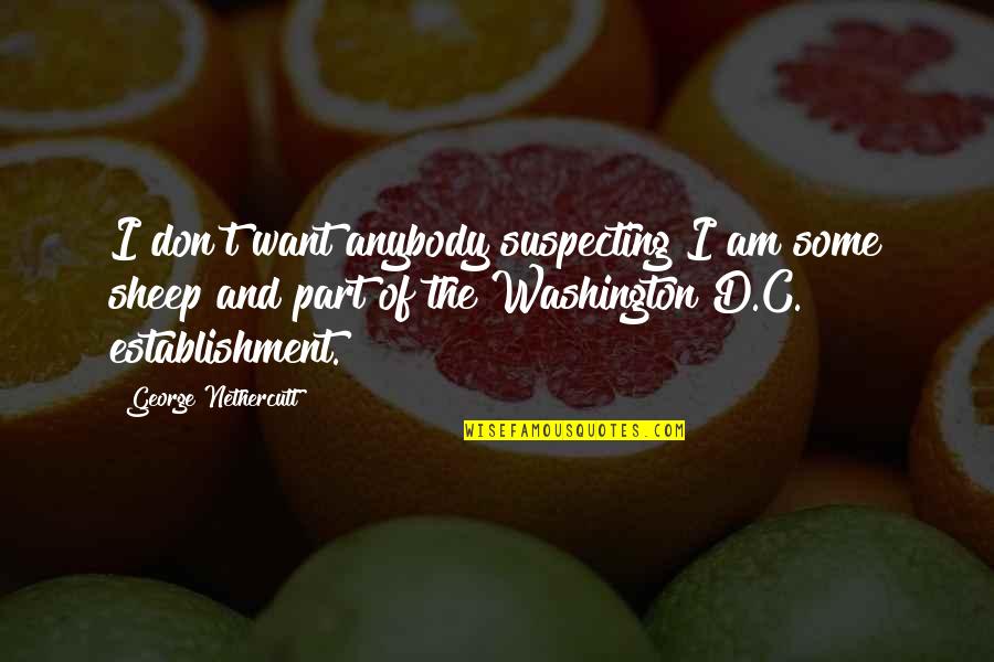 Zimmern Xian Quotes By George Nethercutt: I don't want anybody suspecting I am some Zimmern Xian Quotes By George Nethercutt: I don't want anybody suspecting I am some