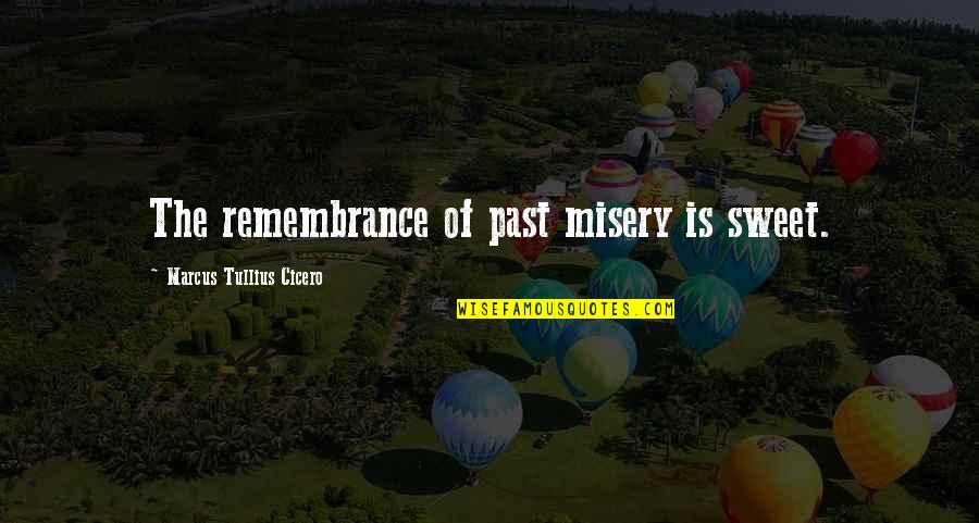 Zimmertanne Quotes By Marcus Tullius Cicero: The remembrance of past misery is sweet.