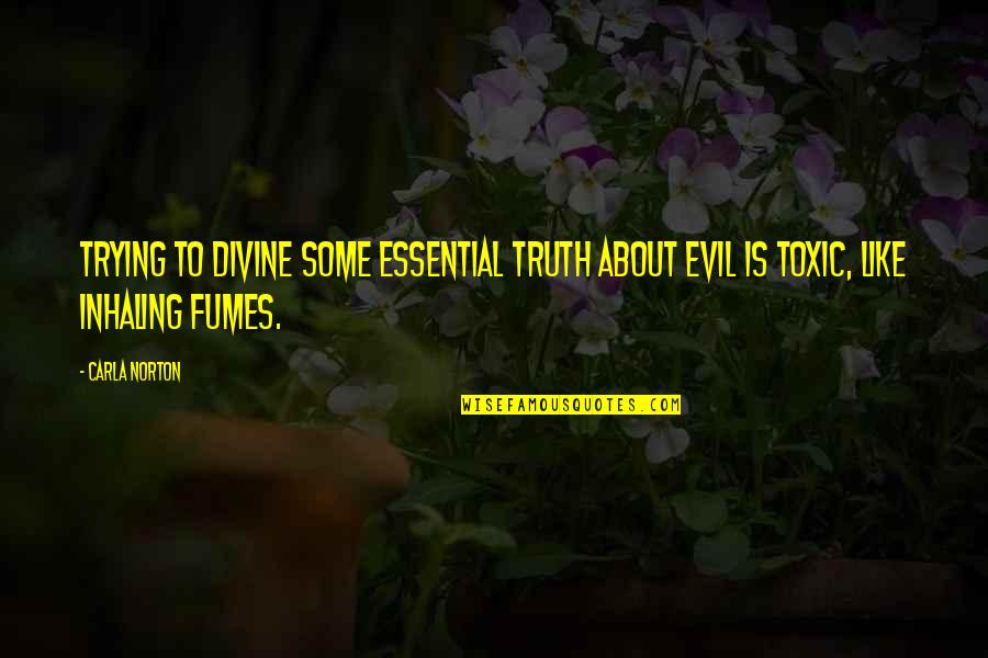 Zindagi Ek Safar Hai Quotes By Carla Norton: Trying to divine some essential truth about evil