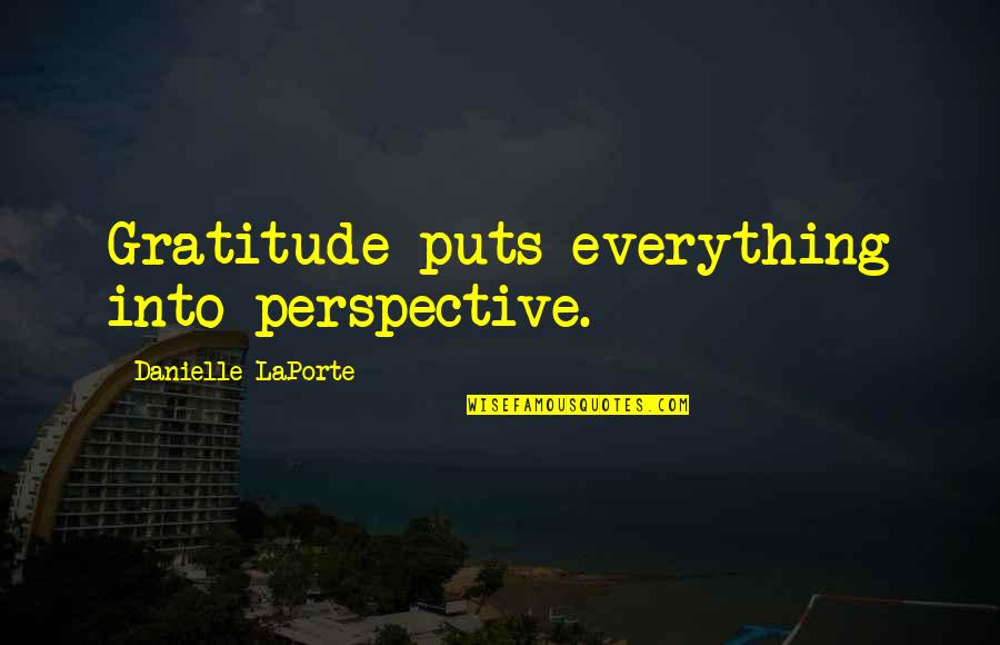 Zindagi Jhand Hai Quotes By Danielle LaPorte: Gratitude puts everything into perspective.