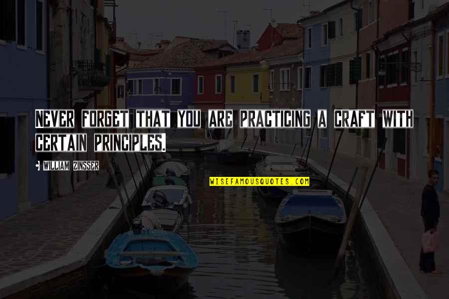 Zinsser Quotes By William Zinsser: Never forget that you are practicing a craft Zinsser Quotes By William Zinsser: Never forget that you are practicing a craft