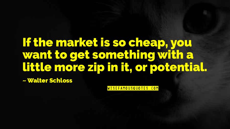 Zips Quotes By Walter Schloss: If the market is so cheap, you want