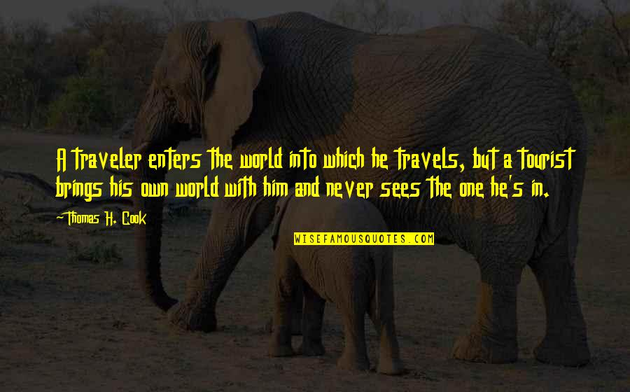 Zizmore Quotes By Thomas H. Cook: A traveler enters the world into which he