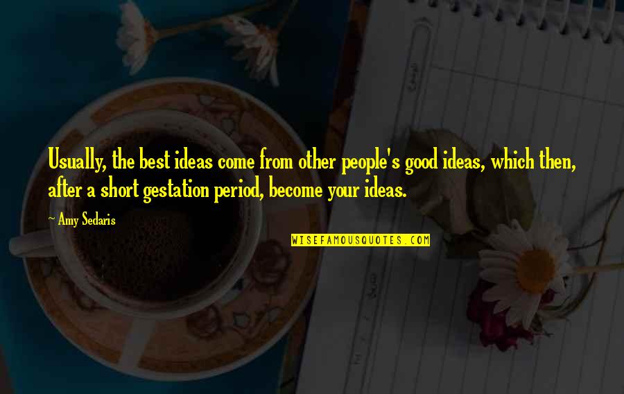 Zlatija Ocokoljics Height Quotes By Amy Sedaris: Usually, the best ideas come from other people's Zlatija Ocokoljics Height Quotes By Amy Sedaris: Usually, the best ideas come from other people's