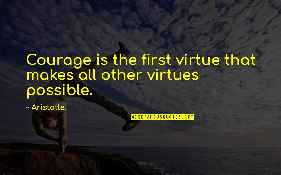 Zlatomir Popovic Quotes By Aristotle.: Courage is the first virtue that makes all