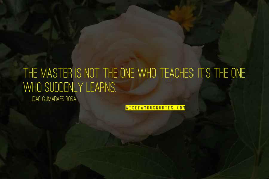 Znacenje Reci Quotes By Joao Guimaraes Rosa: The master is not the one who teaches; Znacenje Reci Quotes By Joao Guimaraes Rosa: The master is not the one who teaches;