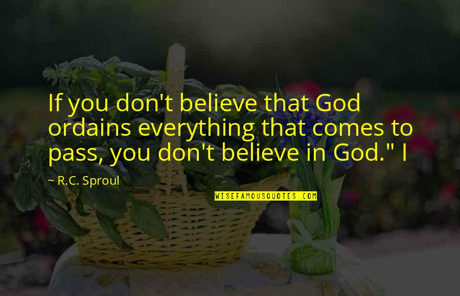 Znaci Upozorenja Quotes By R.C. Sproul: If you don't believe that God ordains everything Znaci Upozorenja Quotes By R.C. Sproul: If you don't believe that God ordains everything