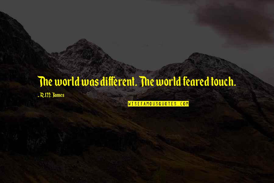 Znaczenie Quotes By R.M. James: The world was different. The world feared touch.