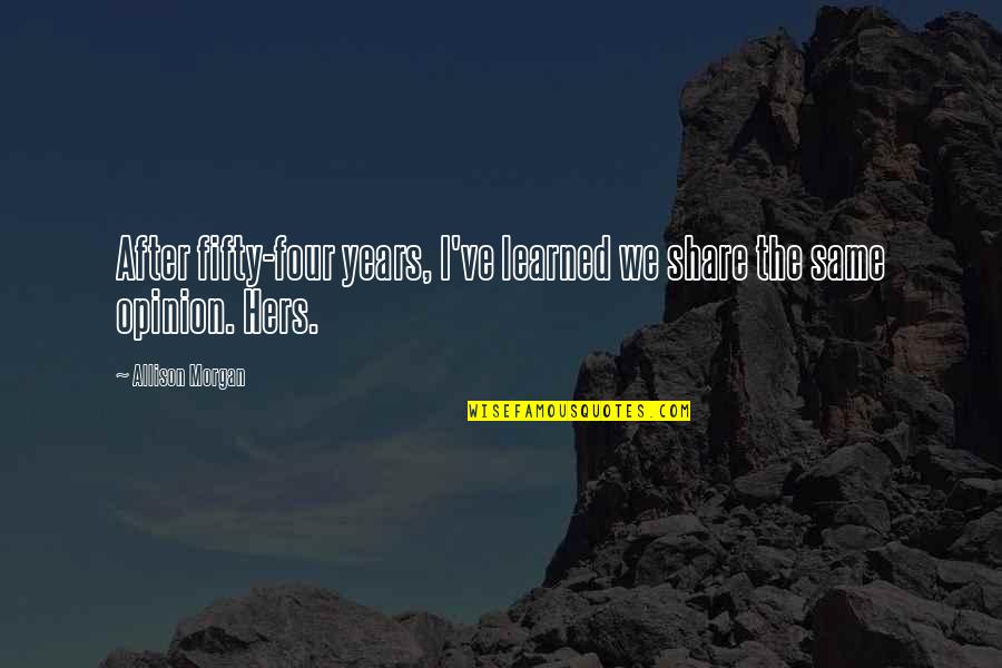 Znae Stock Quotes By Allison Morgan: After fifty-four years, I've learned we share the