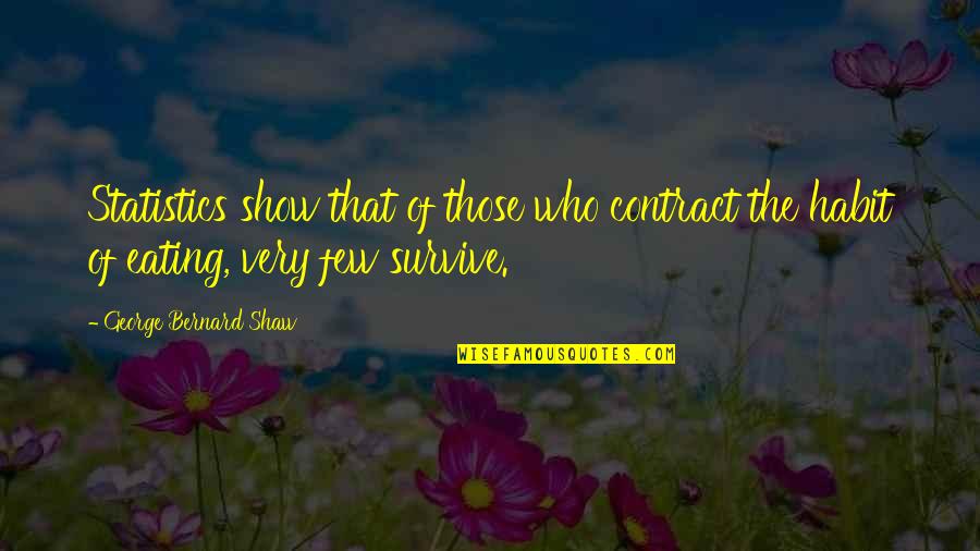 Zoological Quotes By George Bernard Shaw: Statistics show that of those who contract the Zoological Quotes By George Bernard Shaw: Statistics show that of those who contract the
