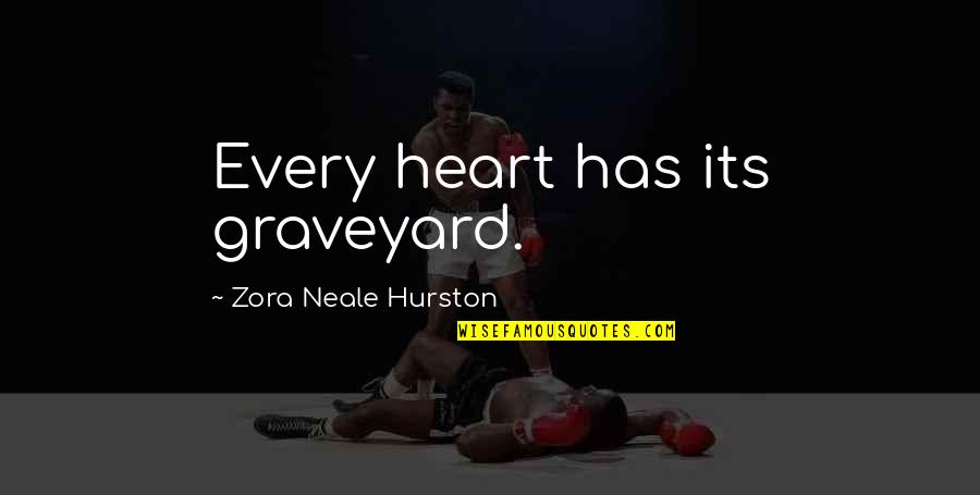 Zora's Quotes By Zora Neale Hurston: Every heart has its graveyard.