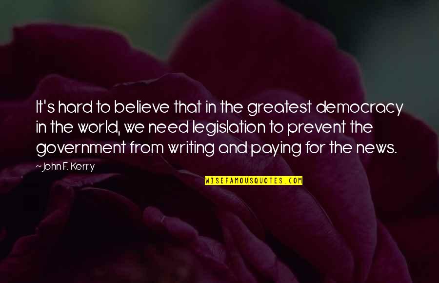 Zoroastrians In The Usa Quotes By John F. Kerry: It's hard to believe that in the greatest Zoroastrians In The Usa Quotes By John F. Kerry: It's hard to believe that in the greatest