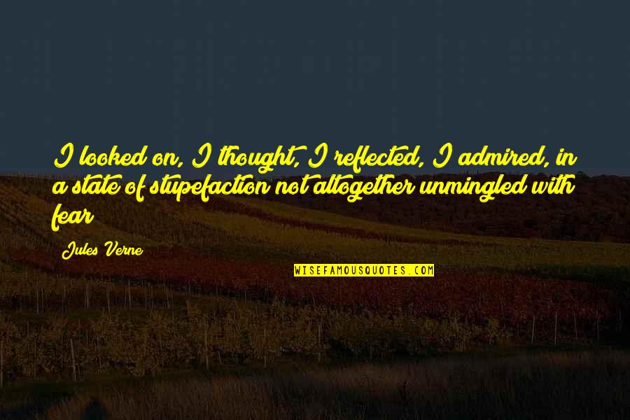 Zotistic Quotes By Jules Verne: I looked on, I thought, I reflected, I