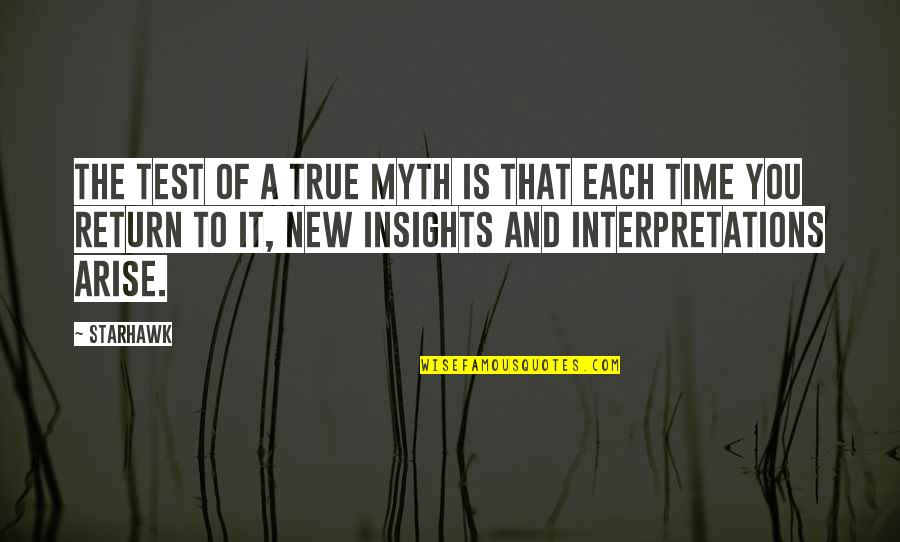 Zpas Quote Quotes By Starhawk: The test of a true myth is that Zpas Quote Quotes By Starhawk: The test of a true myth is that