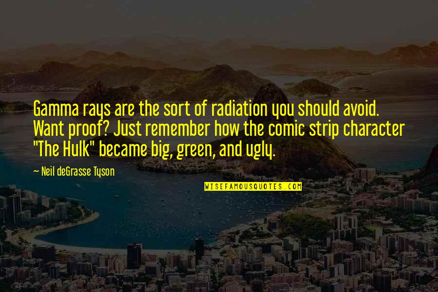 Zsahdomme Quotes By Neil DeGrasse Tyson: Gamma rays are the sort of radiation you