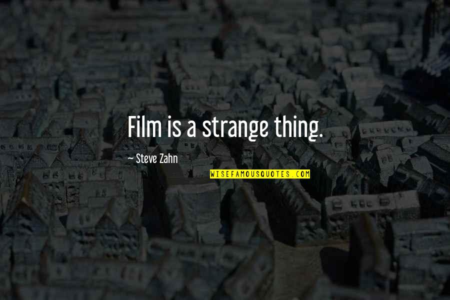 Zschiedrich Moore Quotes By Steve Zahn: Film is a strange thing.