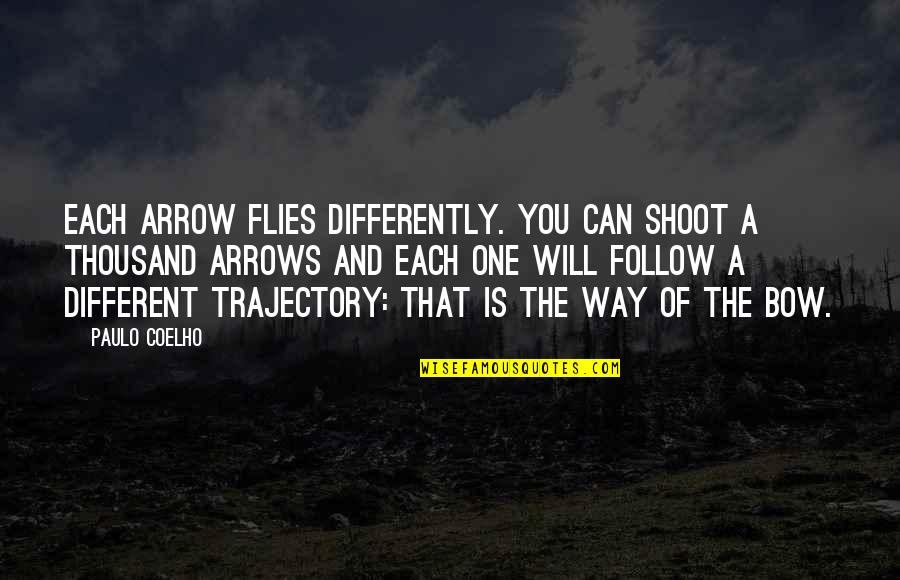 Zuccarellis Plantation Quotes By Paulo Coelho: Each arrow flies differently. You can shoot a Zuccarellis Plantation Quotes By Paulo Coelho: Each arrow flies differently. You can shoot a