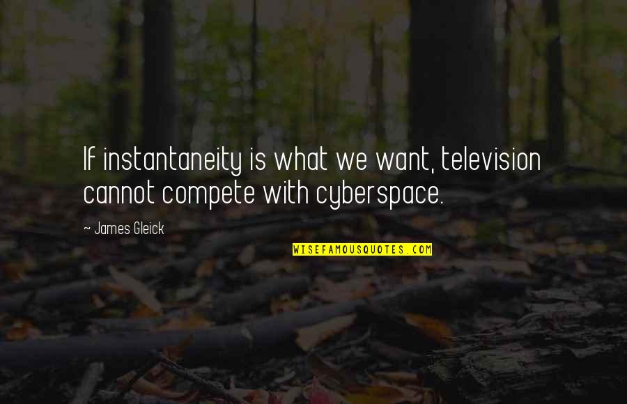 Zuckerwatte Quilt Quotes By James Gleick: If instantaneity is what we want, television cannot