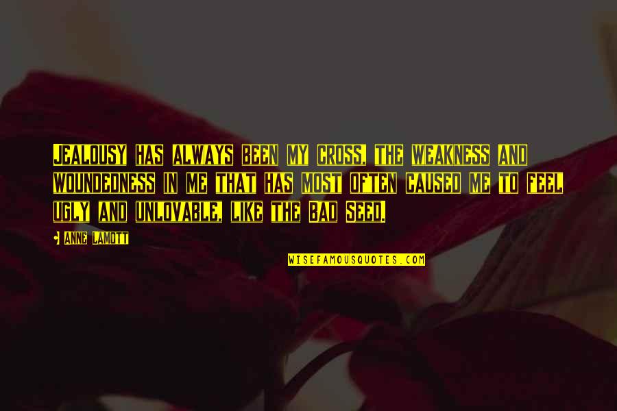 Zuflucht Nehmen Quotes By Anne Lamott: Jealousy has always been my cross, the weakness