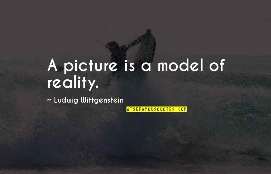 Zufrieden Englisch Quotes By Ludwig Wittgenstein: A picture is a model of reality.