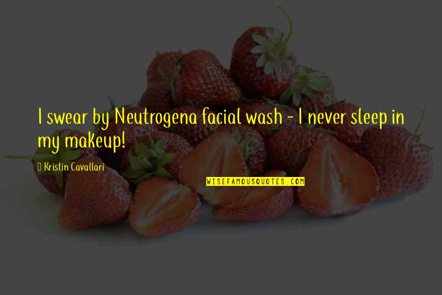 Zugarova Quotes By Kristin Cavallari: I swear by Neutrogena facial wash - I