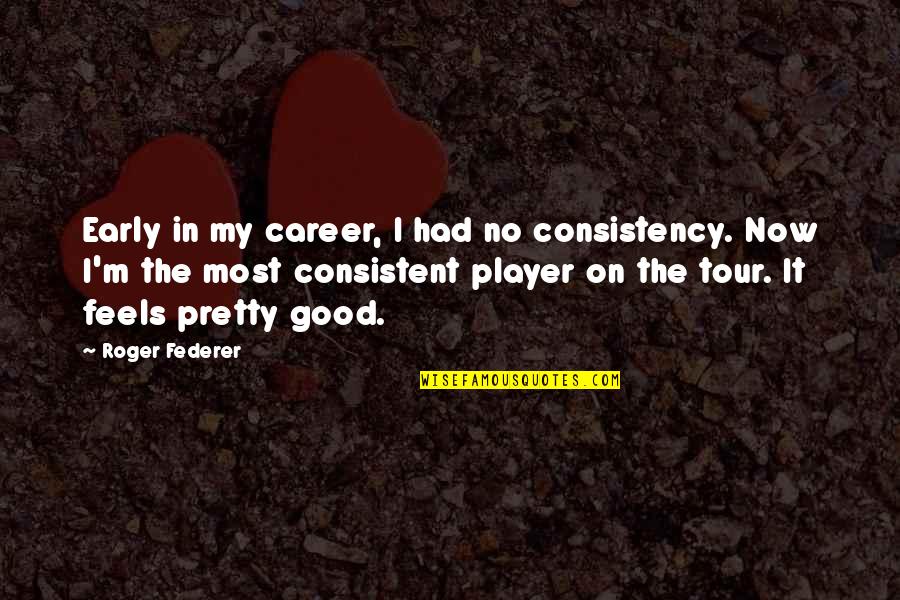 Zumaline Quotes By Roger Federer: Early in my career, I had no consistency.