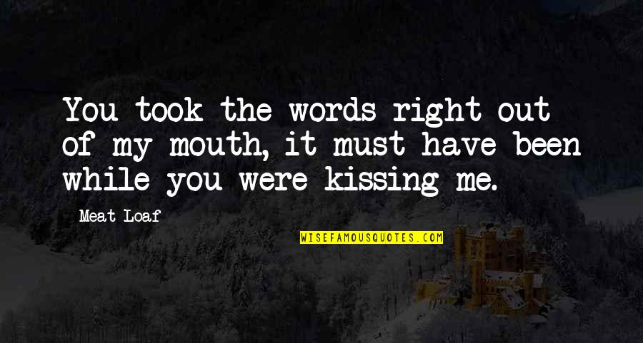 Zunzunegui Youtube Quotes By Meat Loaf: You took the words right out of my