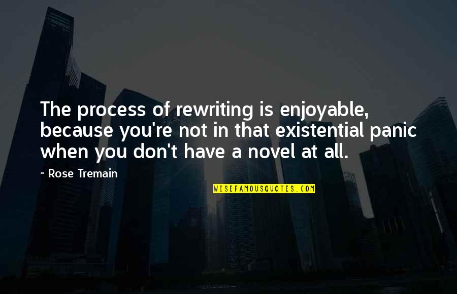 Zuzushii Quotes By Rose Tremain: The process of rewriting is enjoyable, because you're