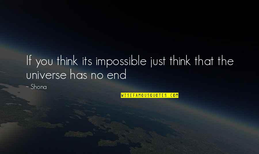 Zvezdan Mitrovic Quotes By Shona: If you think its impossible just think that