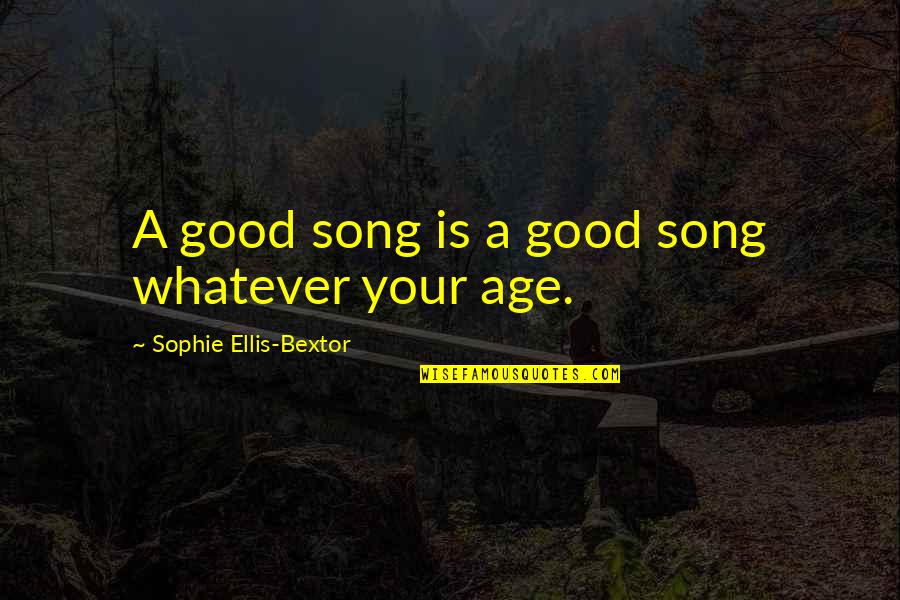 Zvok Smeha Quotes By Sophie Ellis-Bextor: A good song is a good song whatever