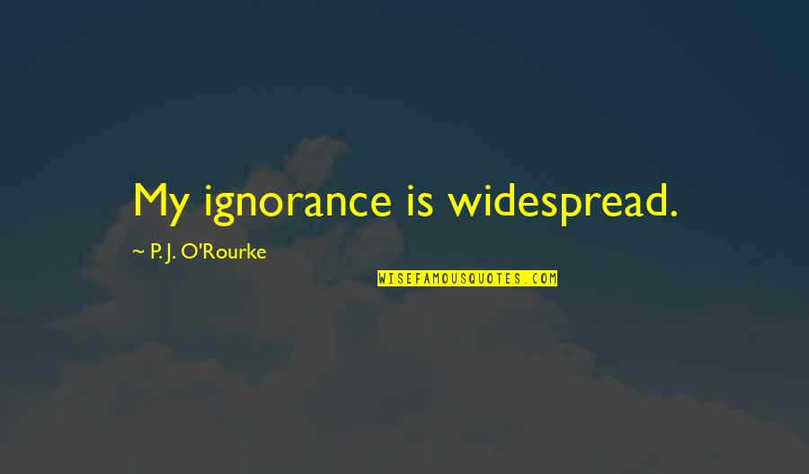 Zweiten Weltkrieg Quotes By P. J. O'Rourke: My ignorance is widespread.