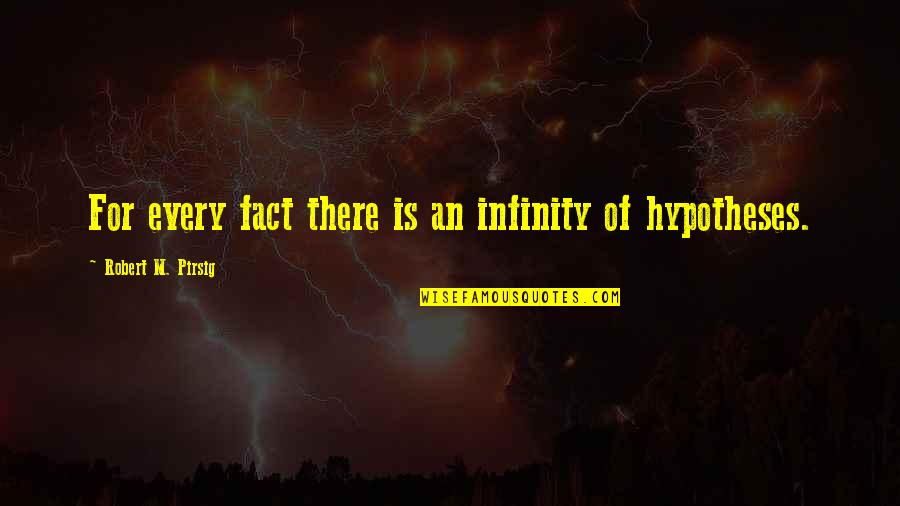 Zwevende Rib Quotes By Robert M. Pirsig: For every fact there is an infinity of Zwevende Rib Quotes By Robert M. Pirsig: For every fact there is an infinity of
