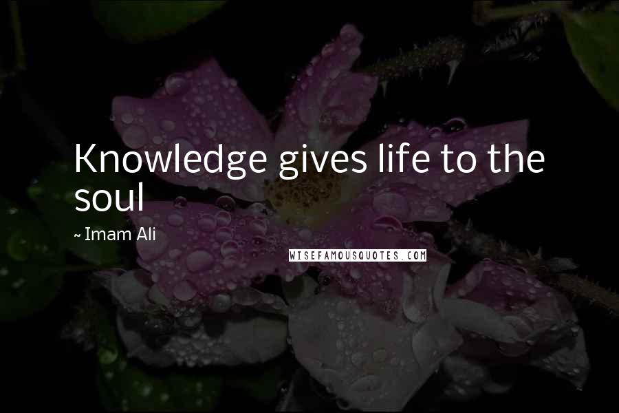 Imam Ali Quotes: Knowledge gives life to the soul