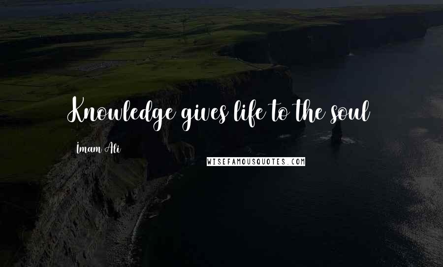 Imam Ali Quotes: Knowledge gives life to the soul