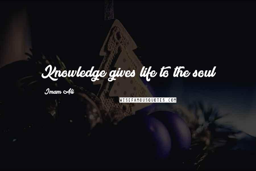 Imam Ali Quotes: Knowledge gives life to the soul