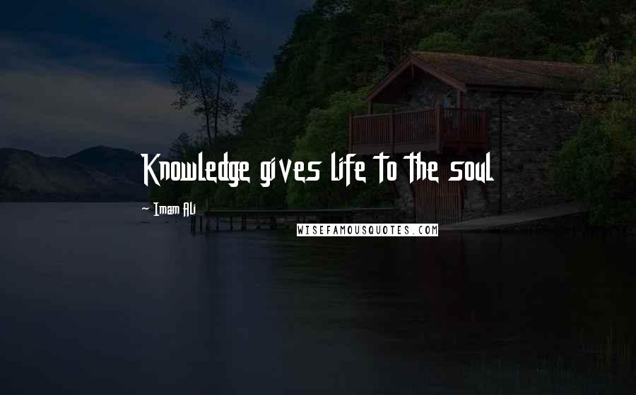 Imam Ali Quotes: Knowledge gives life to the soul